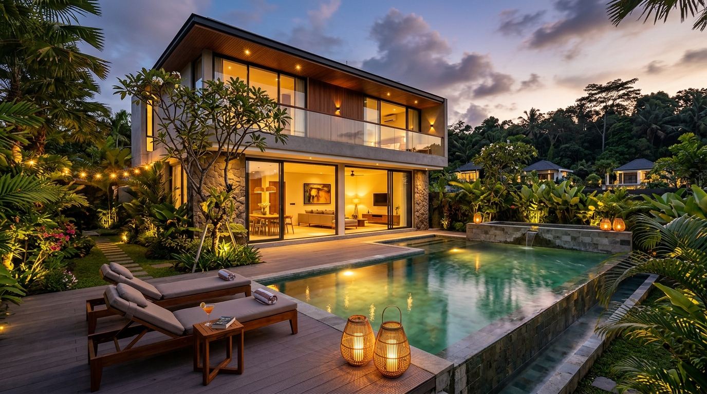 Custom Seminyak luxury villa direct booking website with reservation management system